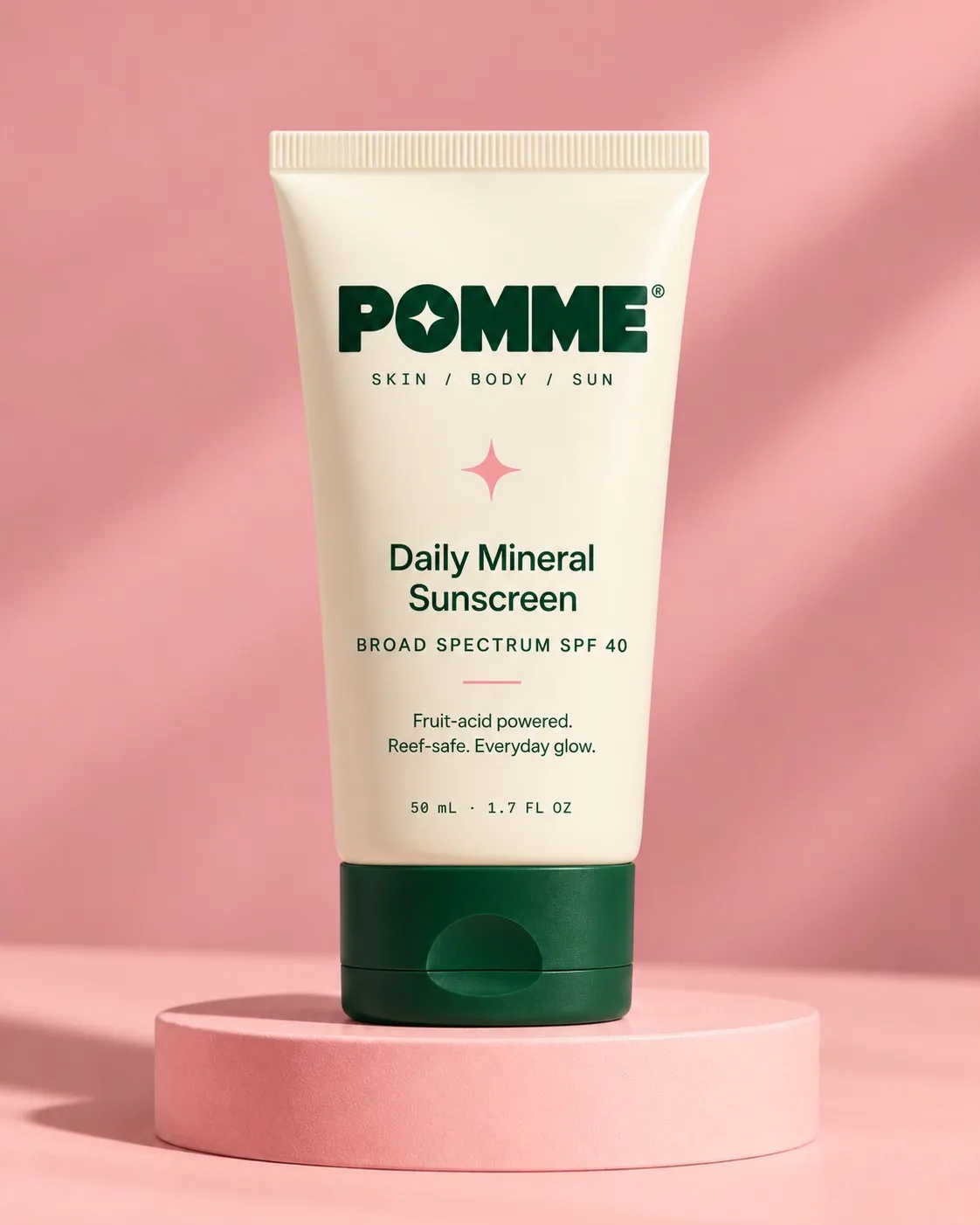 Pomme mineral sunscreen brand photography