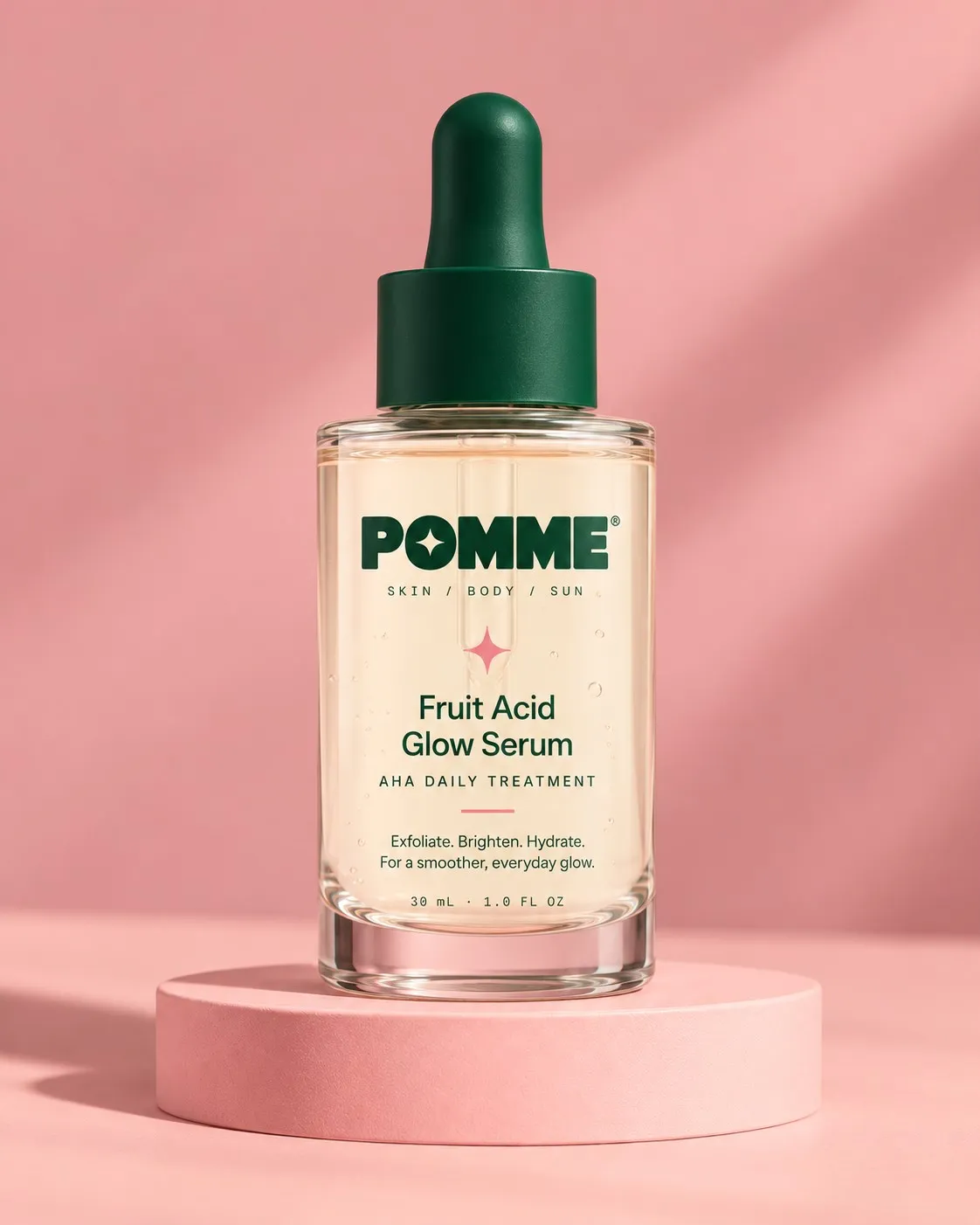 Pomme Fruit Acid Glow Serum brand photography