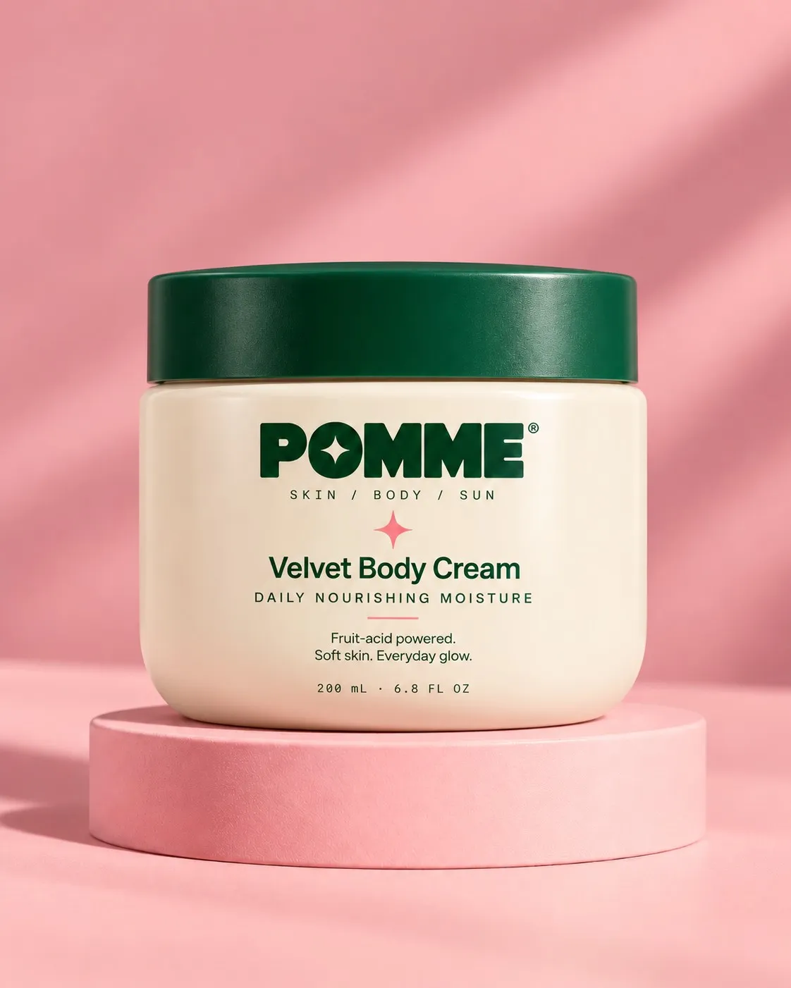 Pomme Velvet Body Cream brand photography