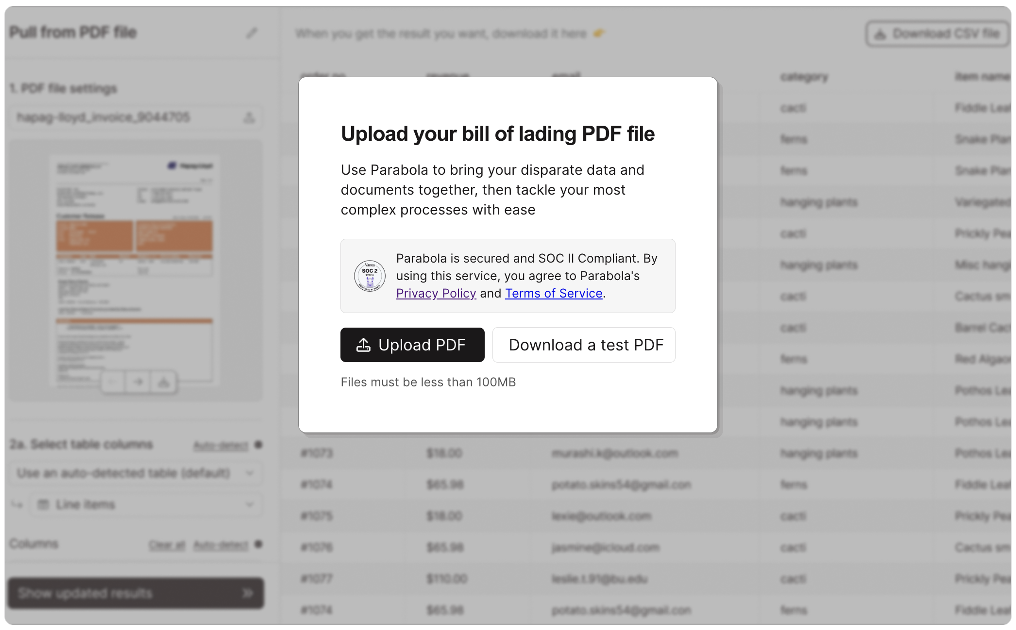 Convert a BOL PDF to a Spreadsheet Using AI – Free Template