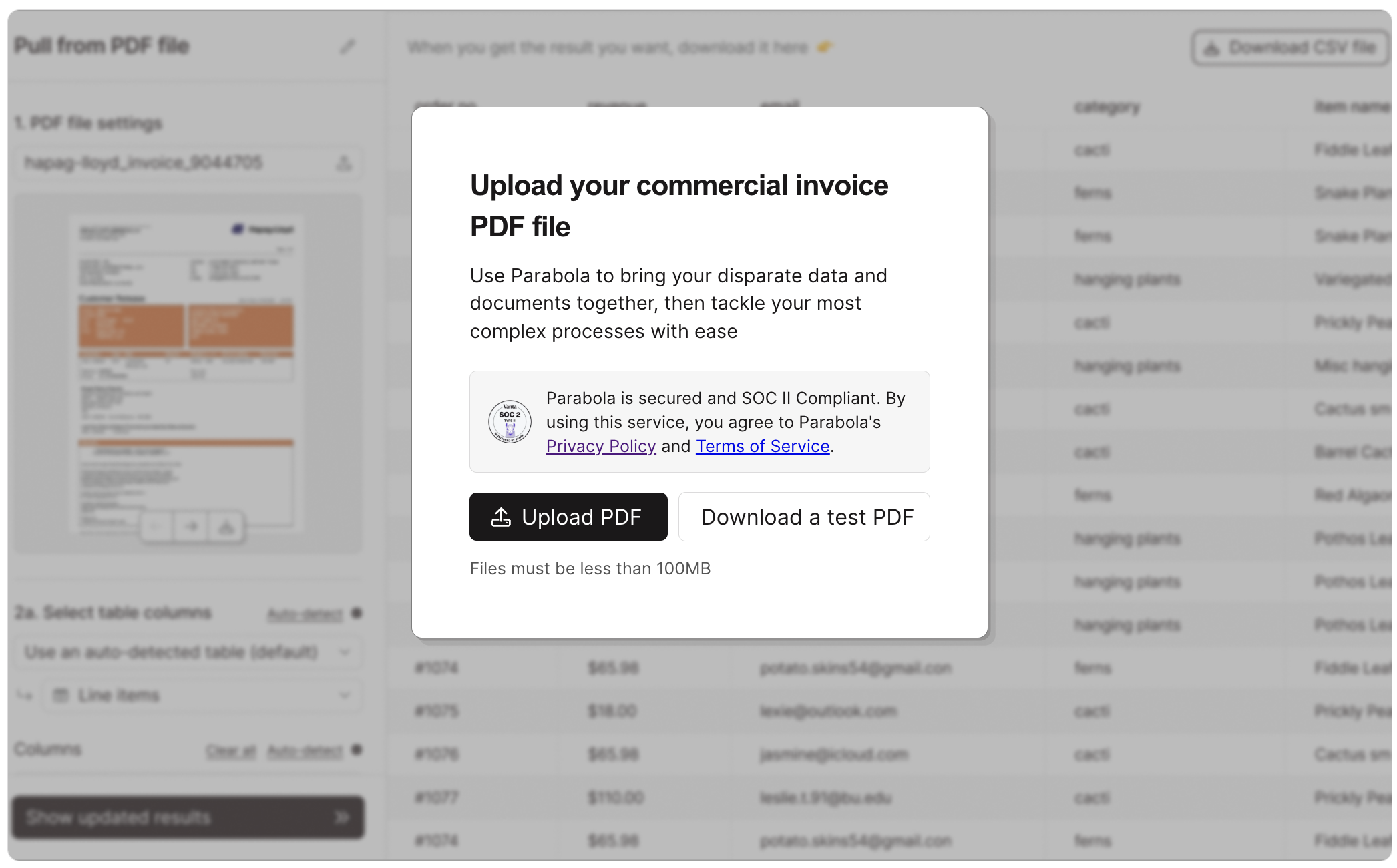 Convert a Commercial Invoice PDF to a Spreadsheet Using AI – Free Template