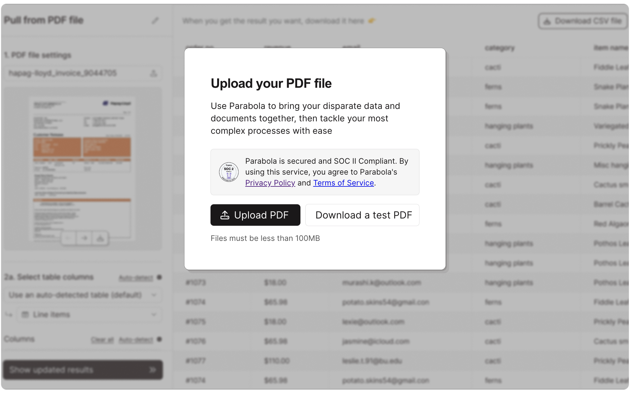 Convert a PDF to a Spreadsheet Using AI – Free Template