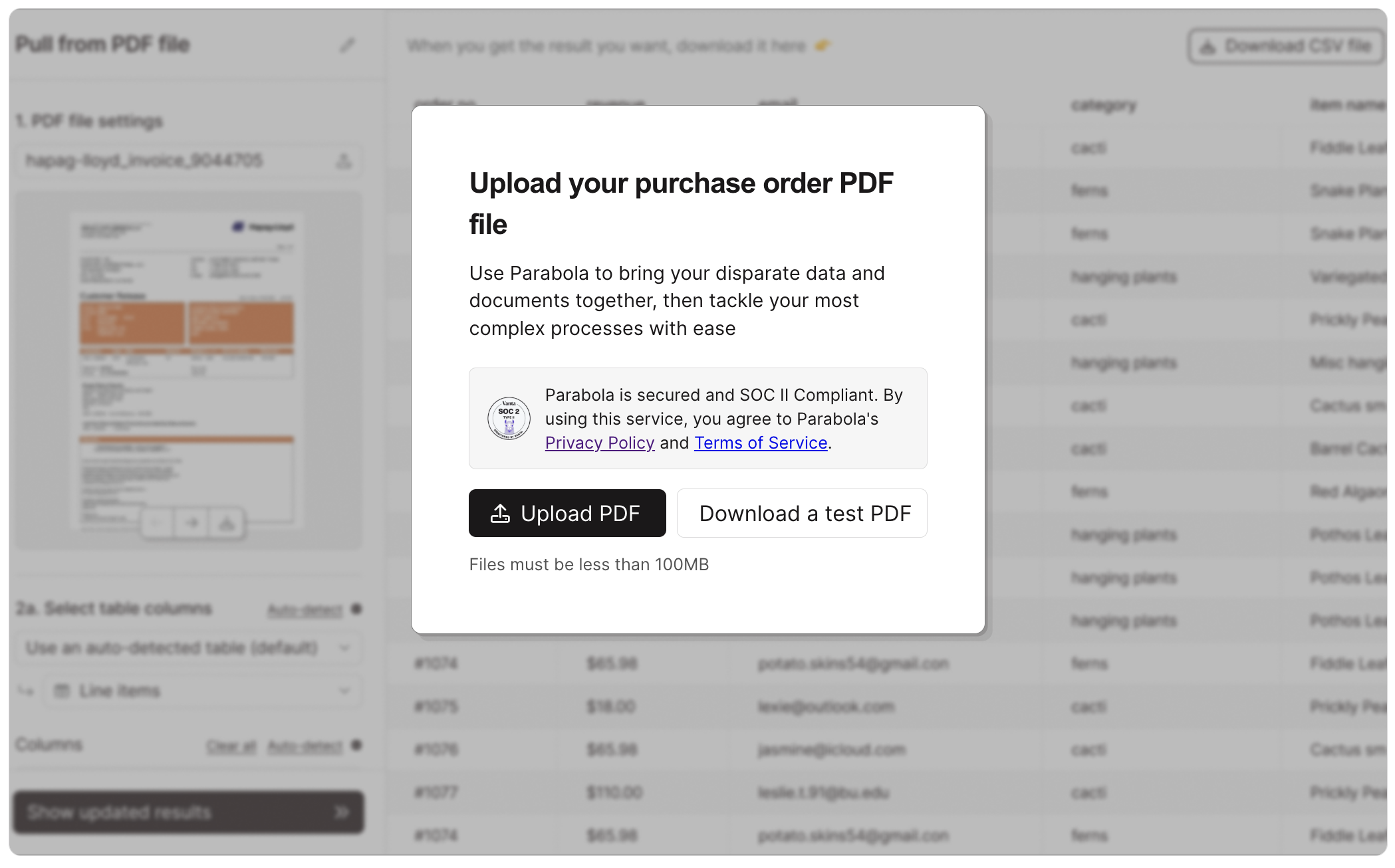 Convert a Purchase Order PDF to a Spreadsheet Using AI – Free Template