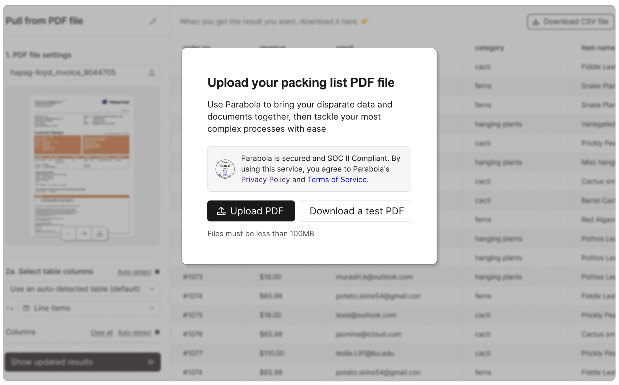Convert a Packing List PDF to a Spreadsheet Using AI – Free Template