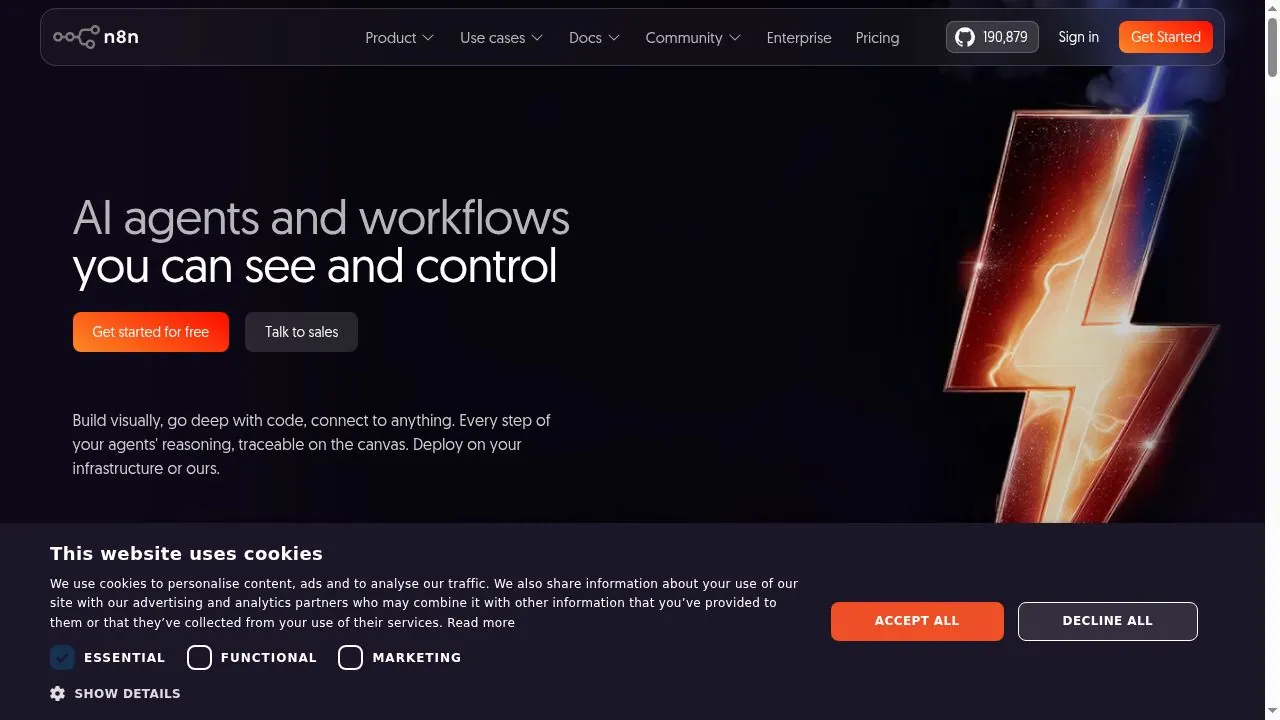 n8n product page
